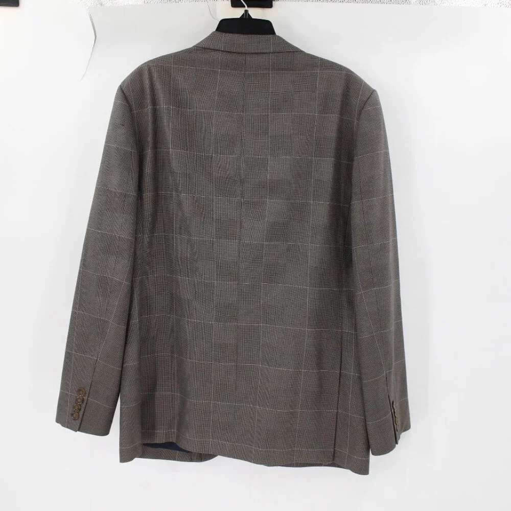 J Crew Sport Coat Mens 42R Thompson Cotton Windowpane Plaid‎ Single Breasted